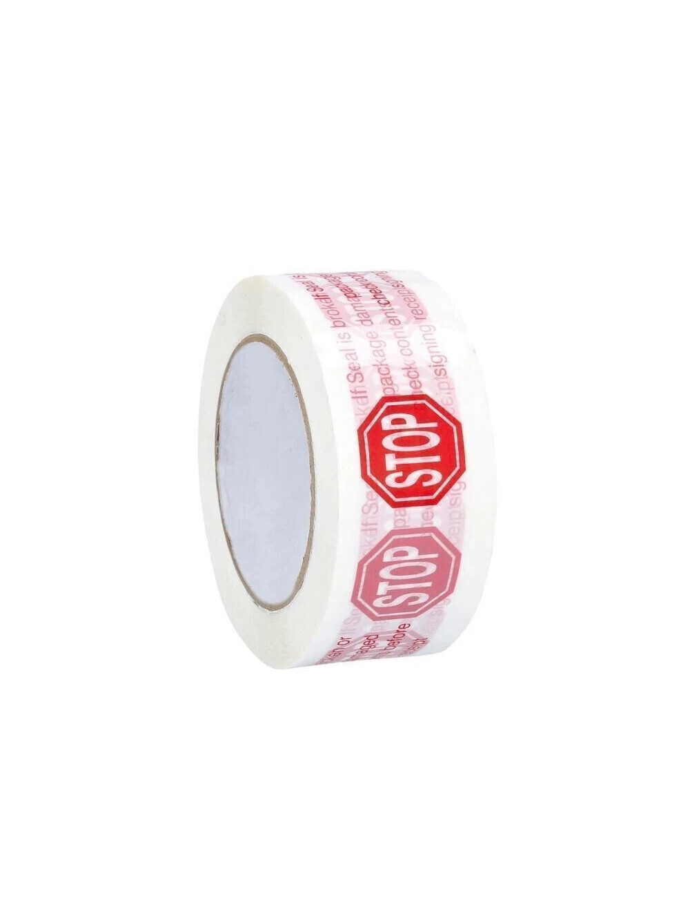 Packing Tape 2 Rolls 2"x110yd  Red STOP If Seal Broken USA 2.2mm Heavy Duty